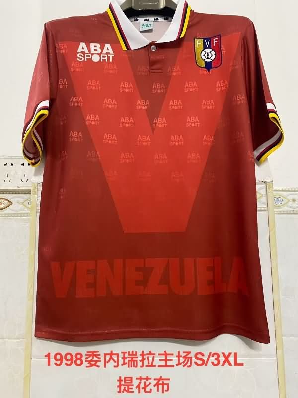 AAA(Thailand) Venezuela 1998 Home Retro Soccer Jersey AAA(Thailand) Venezuela 1998 Home Retro Soccer Jersey