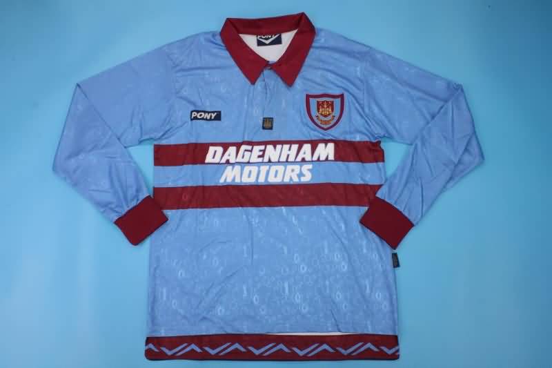 AAA(Thailand) West Ham 1995/97 Away Long Sleeve Retro Soccer Jersey