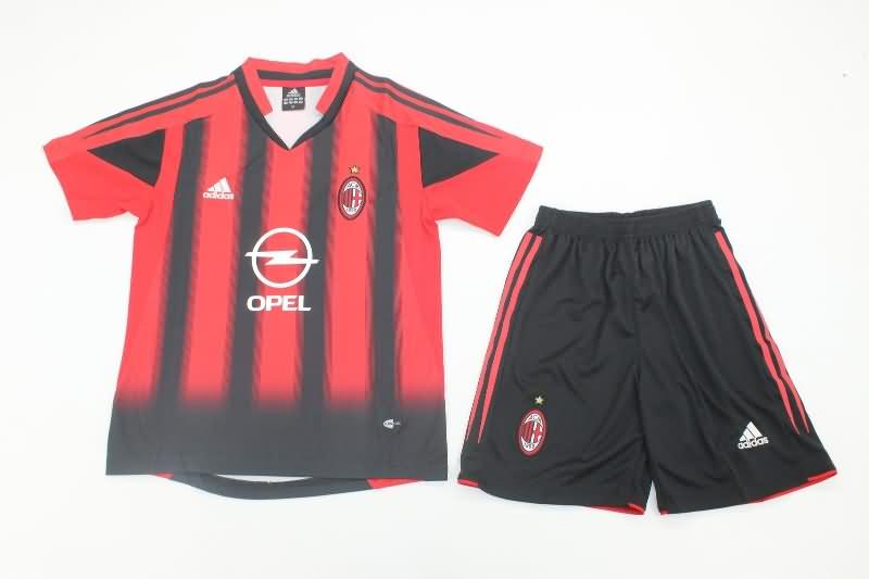 AC Milan 2004/05 Kids Home Soccer Jersey And Shorts AC Milan 2004/05 Kids Home Soccer Jersey And Shorts