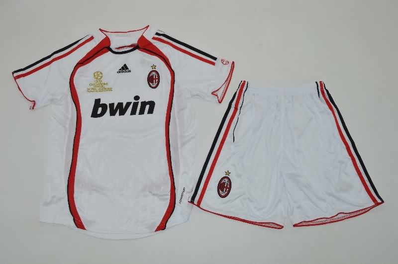 AC Milan 2006/07 Kids Away UCL Final Soccer Jersey And Shorts AC Milan 2006/07 Kids Away UCL Final Soccer Jersey And Shorts