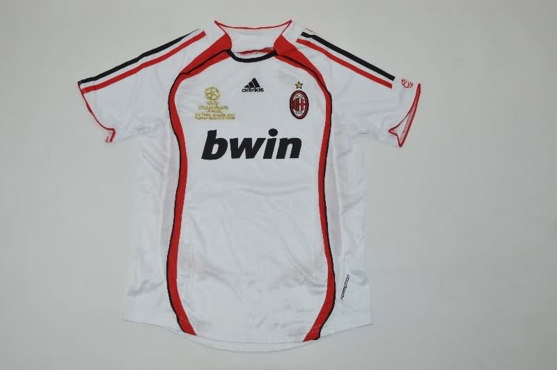 AC Milan 2006/07 Kids Away UCL Final Soccer Jersey And Shorts