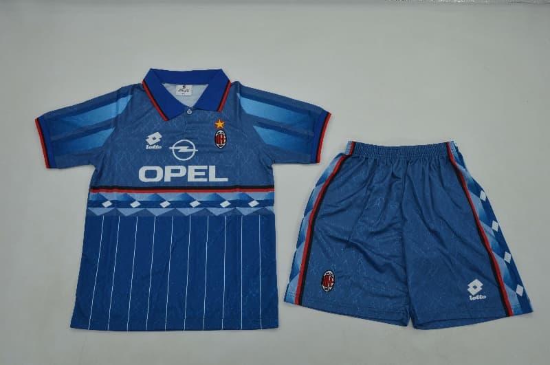 AC Milan 1995/96 Kids Away Soccer Jersey And Shorts AC Milan 1995/96 Kids Away Soccer Jersey And Shorts