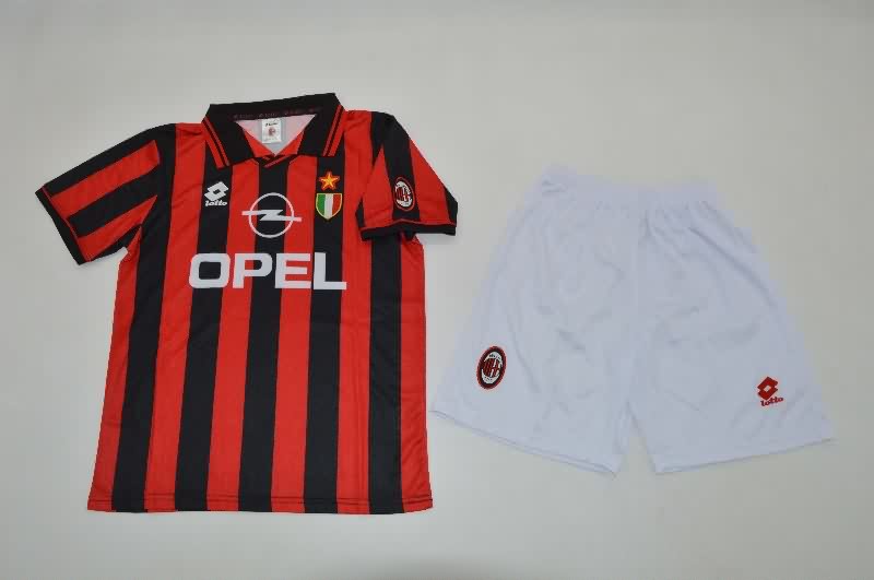 AC Milan 1996/97 Kids Home Soccer Jersey And Shorts AC Milan 1996/97 Kids Home Soccer Jersey And Shorts