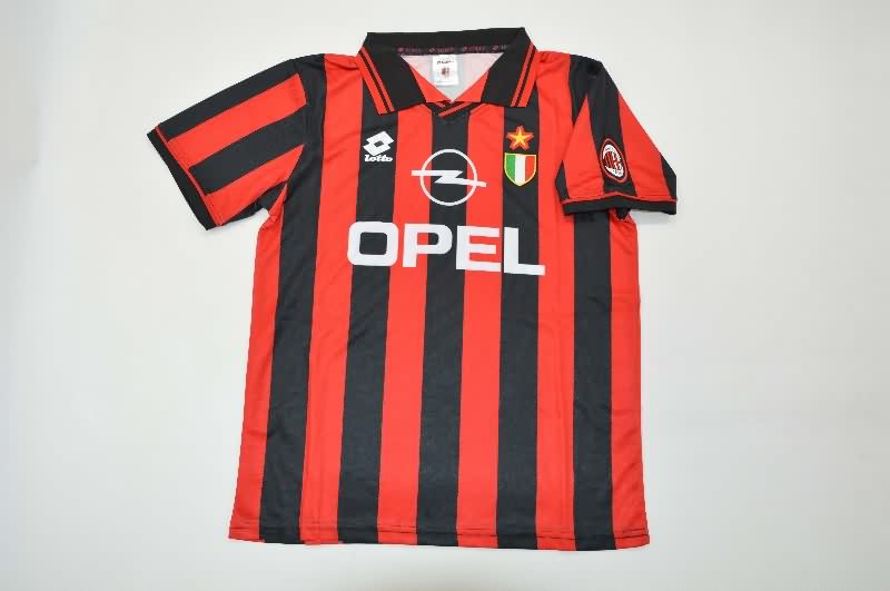 AC Milan 1996/97 Kids Home Soccer Jersey And Shorts