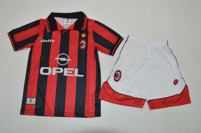 AC Milan 1997/98 Kids Home Soccer Jersey And Shorts AC Milan 1997/98 Kids Home Soccer Jersey And Shorts