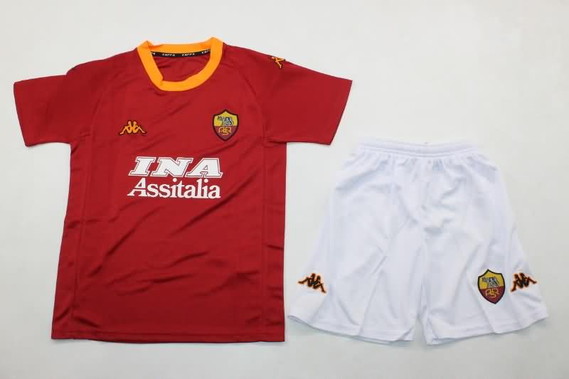 AS Roma 2000/01 Kids Home Soccer Jersey And Shorts AS Roma 2000/01 Kids Home Soccer Jersey And Shorts