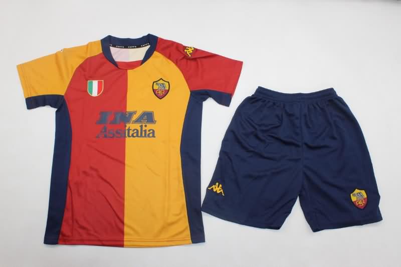 AS Roma 2001/02 Kids Home Soccer Jersey And Shorts AS Roma 2001/02 Kids Home Soccer Jersey And Shorts