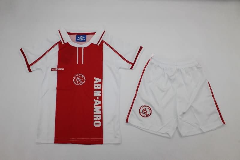 Ajax 1998/99 Kids Home Soccer Jersey And Shorts Ajax 1998/99 Kids Home Soccer Jersey And Shorts
