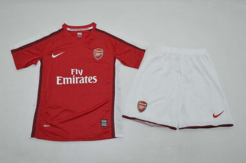 Arsenal 2008/10 Kids Home Soccer Jersey And Shorts