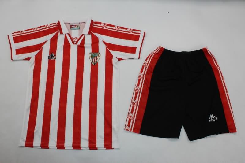 Athletic Bilbao 1995/97 Kids Home Soccer Jersey And Shorts Athletic Bilbao 1995/97 Kids Home Soccer Jersey And Shorts