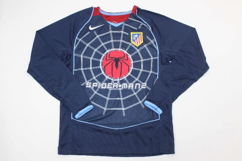Atletico Madrid 2004/05 Kids Away Long Sleeve Soccer Jersey And Shorts
