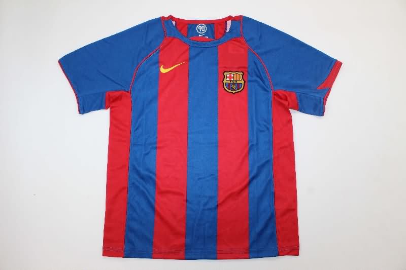 Barcelona 2004/05 Kids Home Soccer Jersey And Shorts