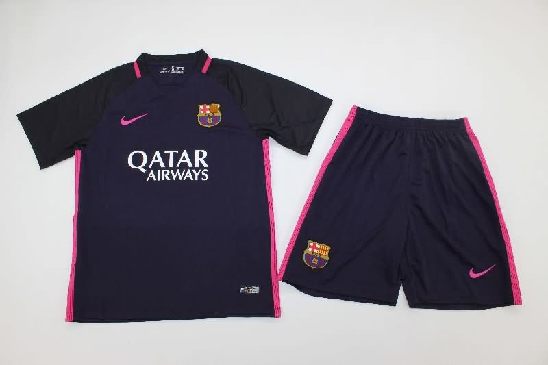 Barcelona 2016/17 Kids Away Soccer Jersey And Shorts Barcelona 2016/17 Kids Away Soccer Jersey And Shorts