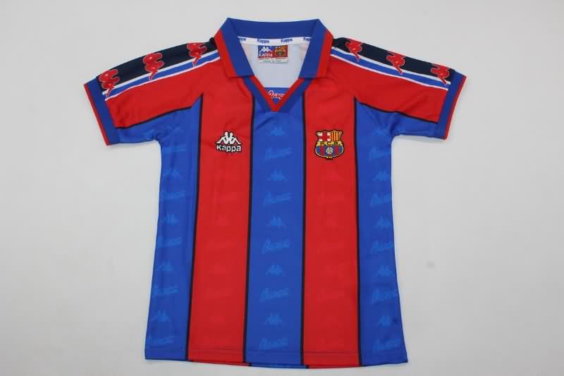 Barcelona 1995/97 Kids Home Soccer Jersey And Shorts