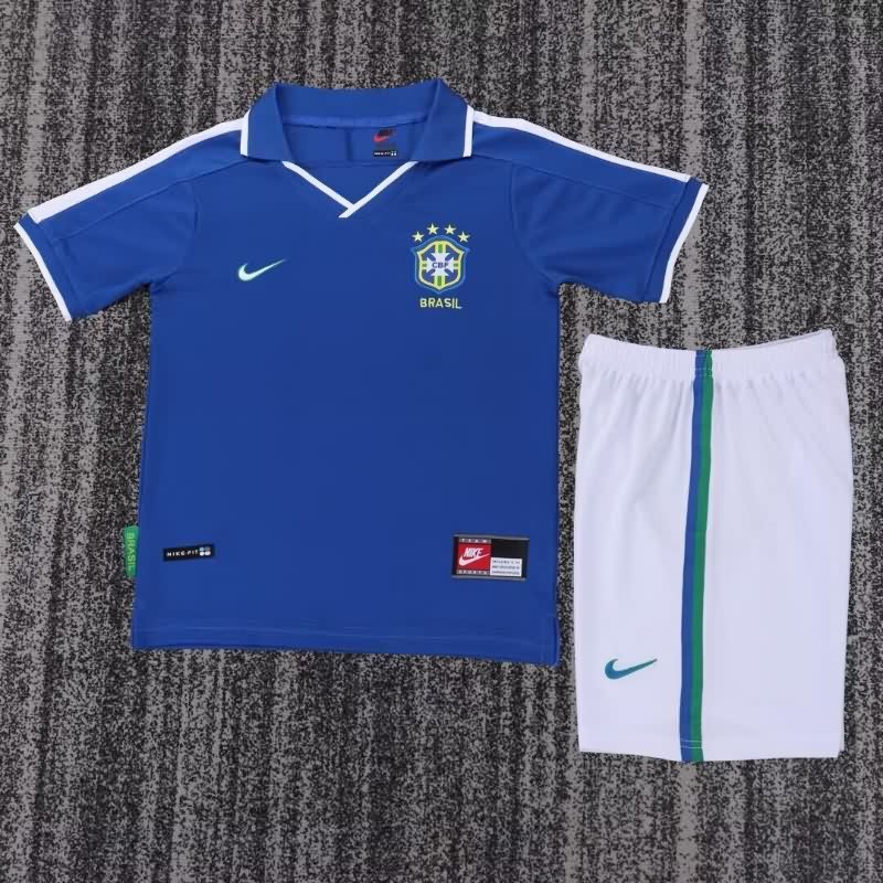 Brazil 1997 Kids Away Soccer Jersey And Shorts Brazil 1997 Kids Away Soccer Jersey And Shorts
