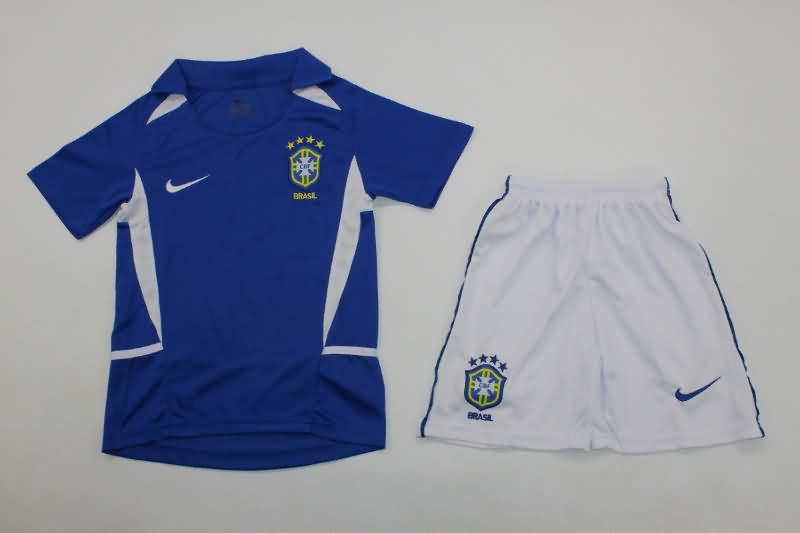 Brazil 2002 Kids Away Soccer Jersey And Shorts Brazil 2002 Kids Away Soccer Jersey And Shorts