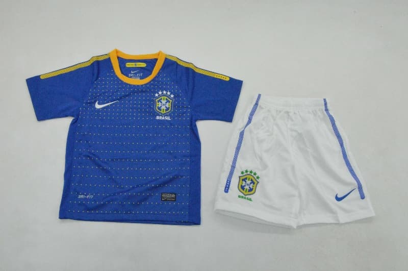 Brazil 2010 Kids Away Soccer Jersey And Shorts Brazil 2010 Kids Away Soccer Jersey And Shorts