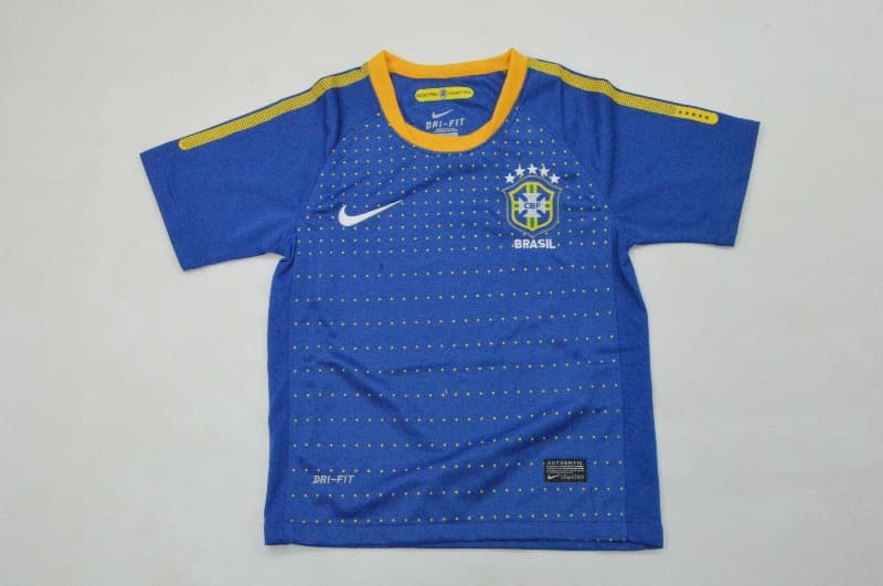 Brazil 2010 Kids Away Soccer Jersey And Shorts