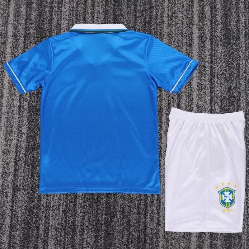 Brazil 1995/97 Kids Away Soccer Jersey And Shorts