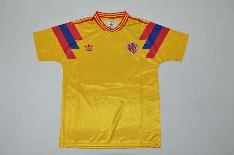 Colombia 1990 Kids Home Soccer Jersey And Shorts