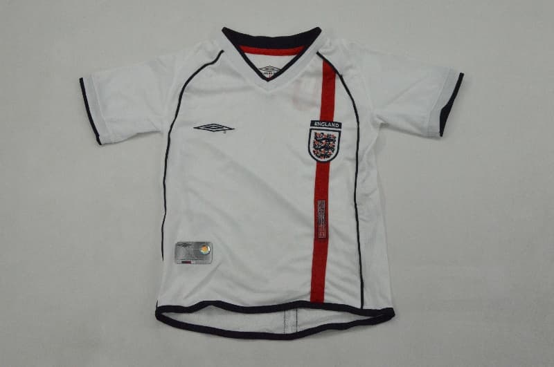 England 2002 Kids Home Soccer Jersey And Shorts