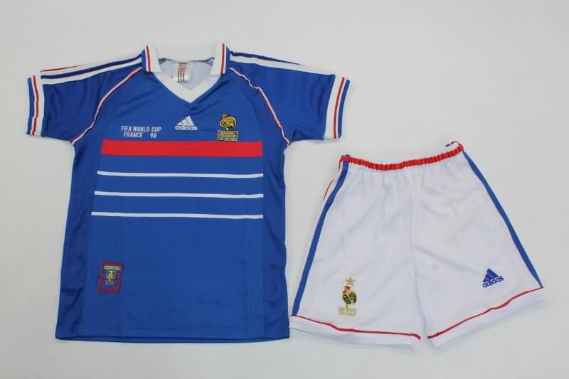 France 1998 Kids Home Soccer Jersey And Shorts France 1998 Kids Home Soccer Jersey And Shorts