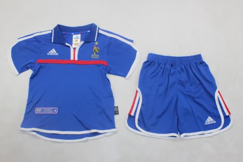 France 2000 Kids Home Soccer Jersey And Shorts France 2000 Kids Home Soccer Jersey And Shorts