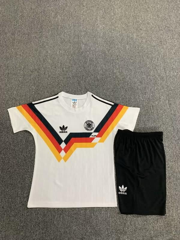 Germany 1990 Kids Home Soccer Jersey And Shorts Germany 1990 Kids Home Soccer Jersey And Shorts
