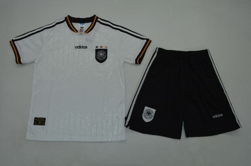 Germany 1996 Kids Home Soccer Jersey And Shorts Germany 1996 Kids Home Soccer Jersey And Shorts