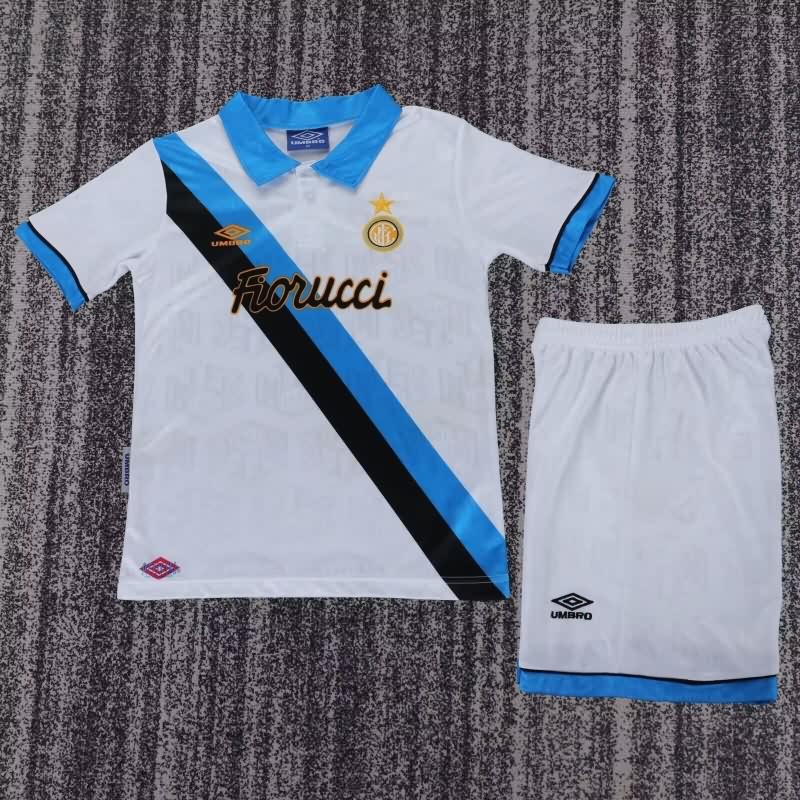 Inter Milan 1994/95 Kids Away Soccer Jersey And Shorts Inter Milan 1994/95 Kids Away Soccer Jersey And Shorts