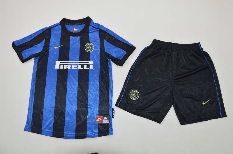 Inter Milan 1999/00 Kids Home Soccer Jersey And Shorts Inter Milan 1999/00 Kids Home Soccer Jersey And Shorts