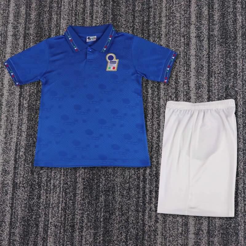 Italy 1994 Kids Home Soccer Jersey And Shorts Italy 1994 Kids Home Soccer Jersey And Shorts