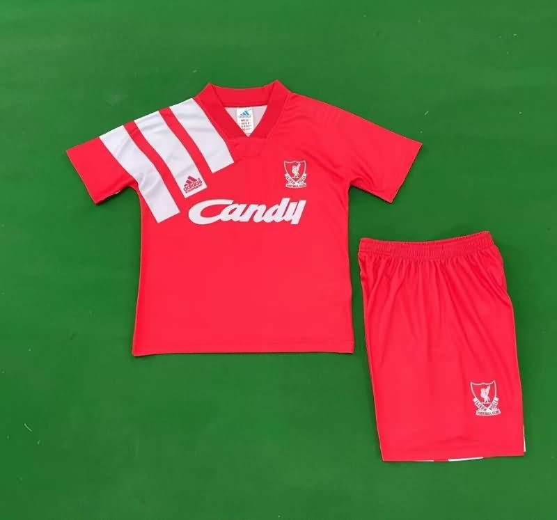 Liverpool 1991/92 Kids Home Soccer Jersey And Shorts Liverpool 1991/92 Kids Home Soccer Jersey And Shorts