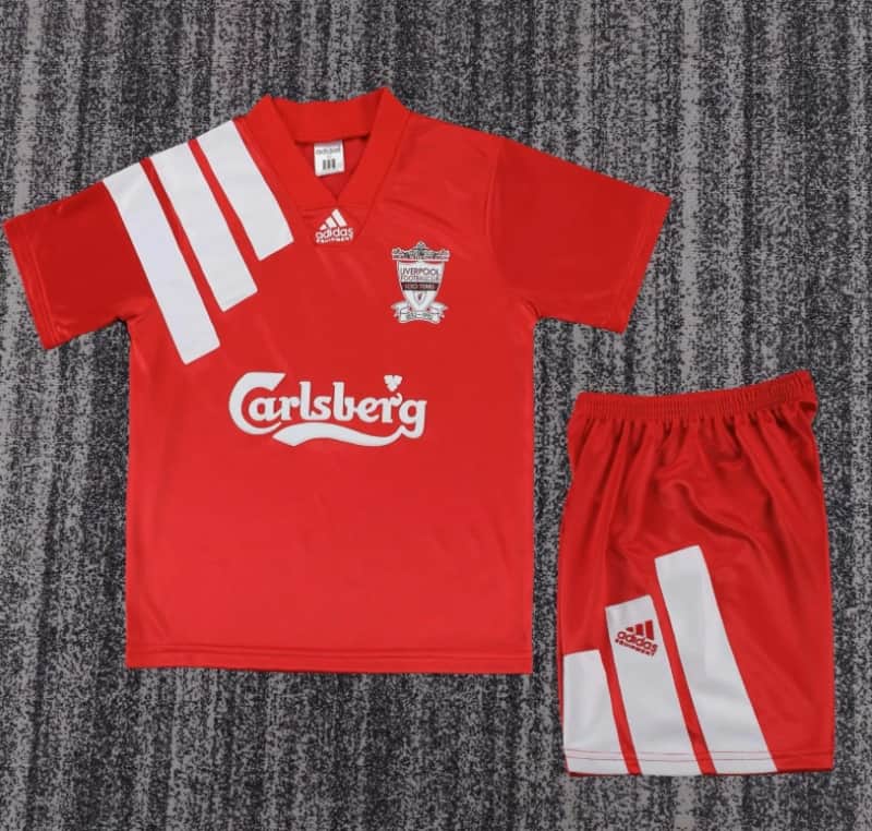 Liverpool 1992/93 Kids Home Soccer Jersey And Shorts Liverpool 1992/93 Kids Home Soccer Jersey And Shorts