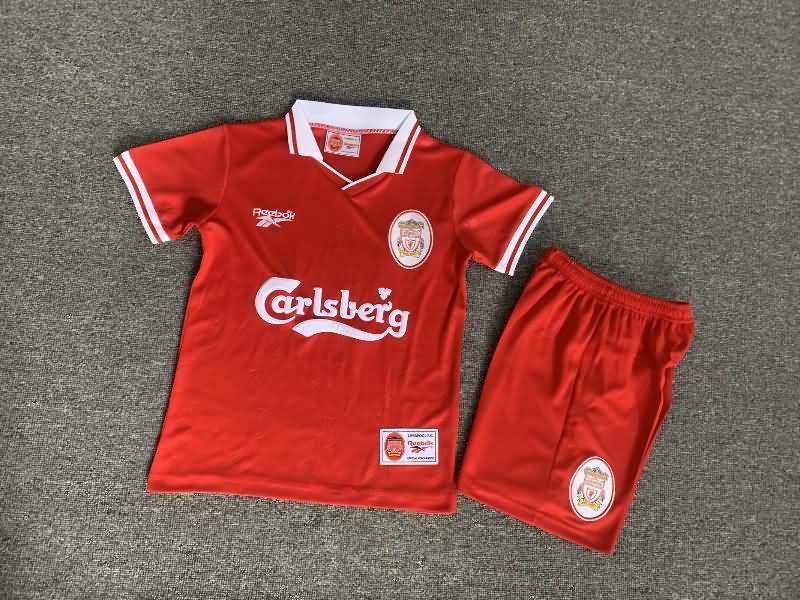 Liverpool 1996/97 Kids Home Soccer Jersey And Shorts Liverpool 1996/97 Kids Home Soccer Jersey And Shorts