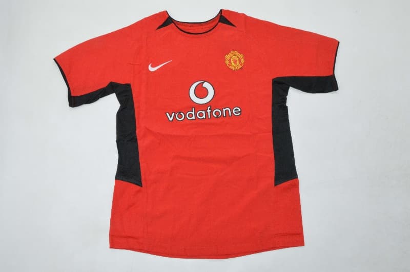 Manchester United 2002/04 Kids Home Soccer Jersey And Shorts