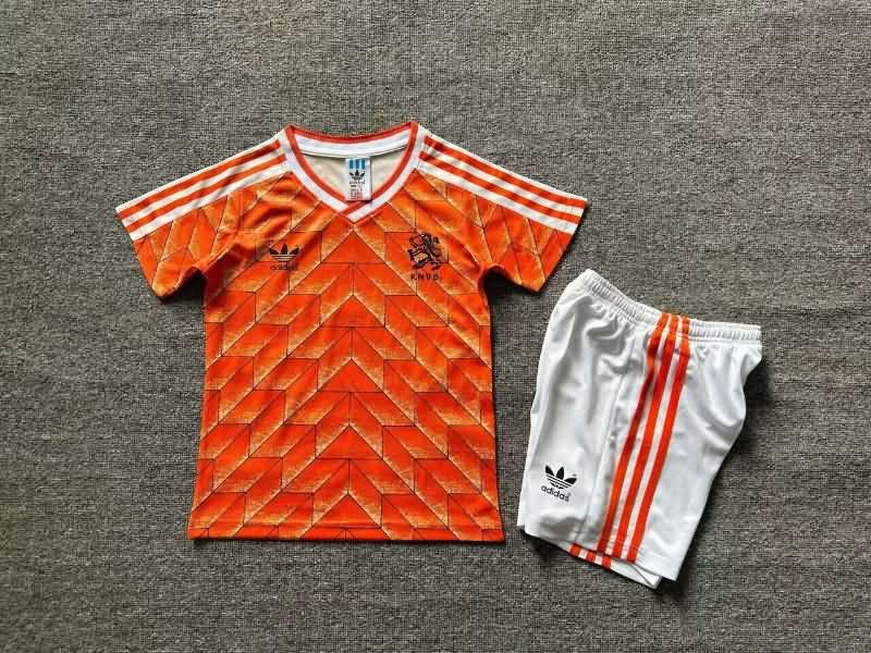 Netherlands 1988 Kids Home Soccer Jersey And Shorts Netherlands 1988 Kids Home Soccer Jersey And Shorts