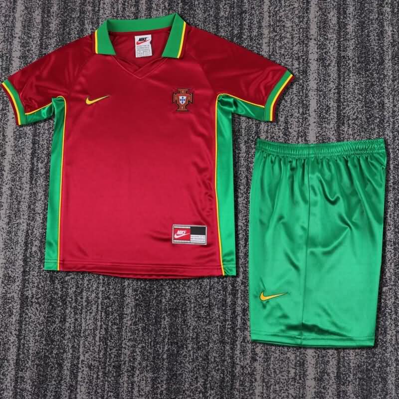 Portugal 1998 Kids Home Soccer Jersey And Shorts Portugal 1998 Kids Home Soccer Jersey And Shorts