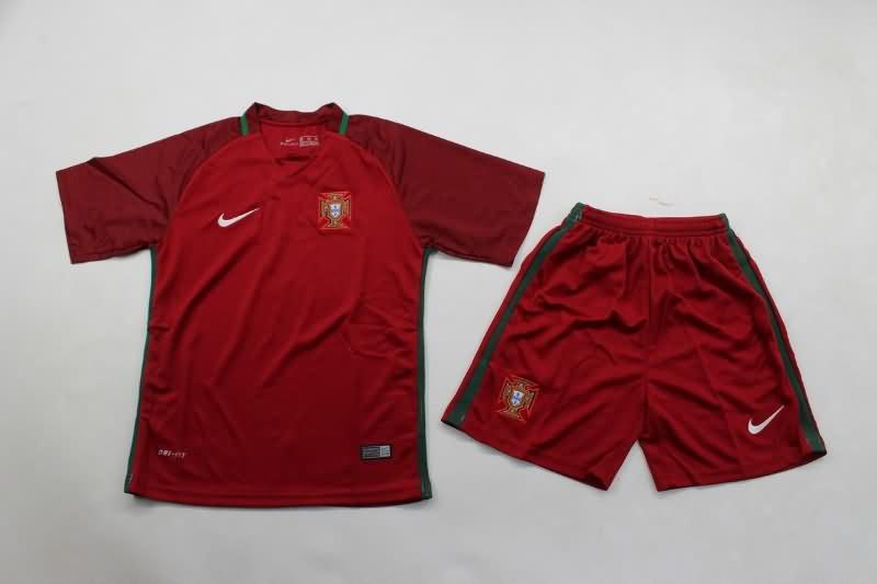 Portugal 2016 Kids Home Soccer Jersey And Shorts Portugal 2016 Kids Home Soccer Jersey And Shorts