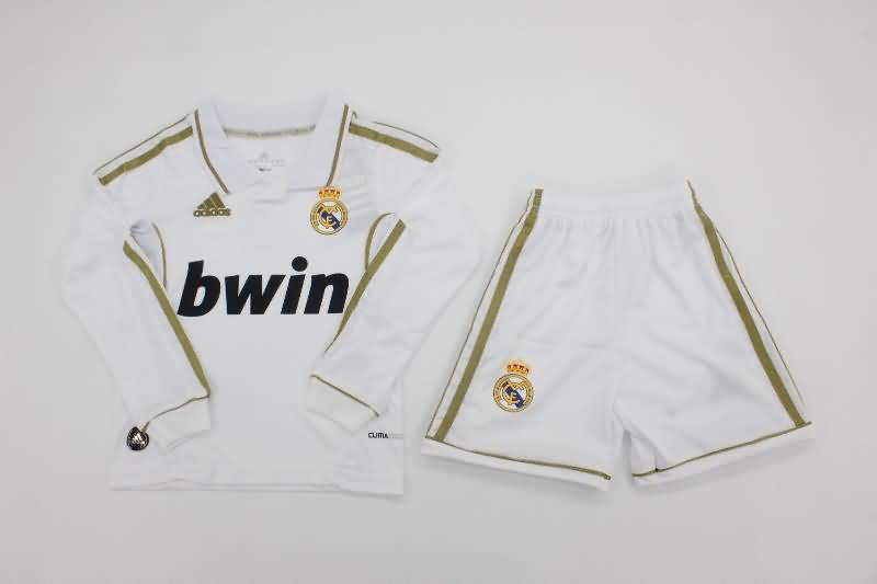 Real Madrid 2011/12 Kids Home Long Sleeve Soccer Jersey And Shorts Real Madrid 2011/12 Kids Home Long Sleeve Soccer Jersey And Shorts
