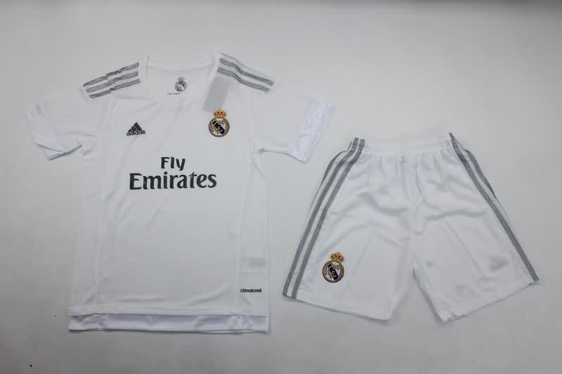 Real Madrid 2015/16 Kids Home Soccer Jersey And Shorts Real Madrid 2015/16 Kids Home Soccer Jersey And Shorts