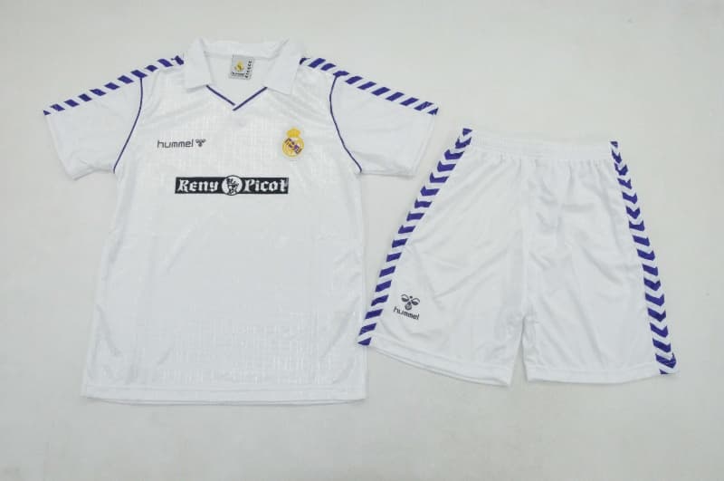 Real Madrid 1988/90 Kids Home Soccer Jersey And Shorts Real Madrid 1988/90 Kids Home Soccer Jersey And Shorts