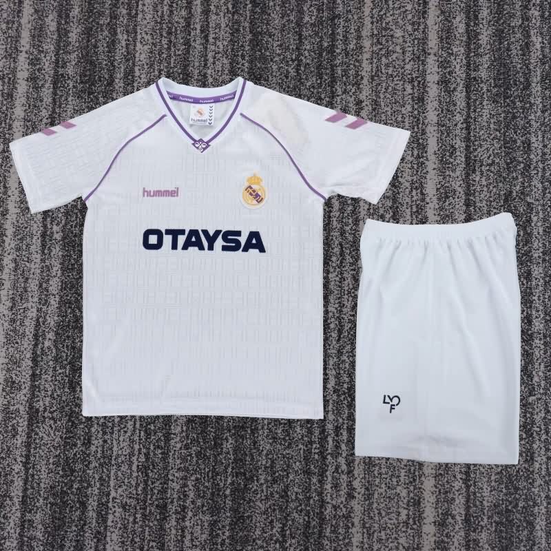 Real Madrid 1990/91 Kids Home Soccer Jersey And Shorts Real Madrid 1990/91 Kids Home Soccer Jersey And Shorts