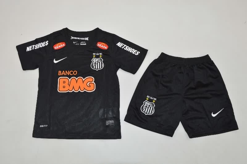 Santos 2012/13 Kids Black Soccer Jersey And Shorts Santos 2012/13 Kids Black Soccer Jersey And Shorts