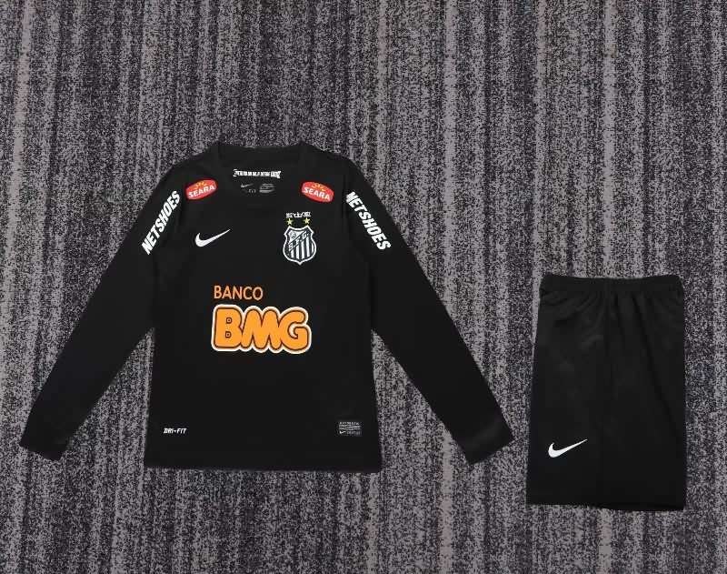 Santos 2012/13 Kids Black Long Sleeve Soccer Jersey And Shorts Santos 2012/13 Kids Black Long Sleeve Soccer Jersey And Shorts