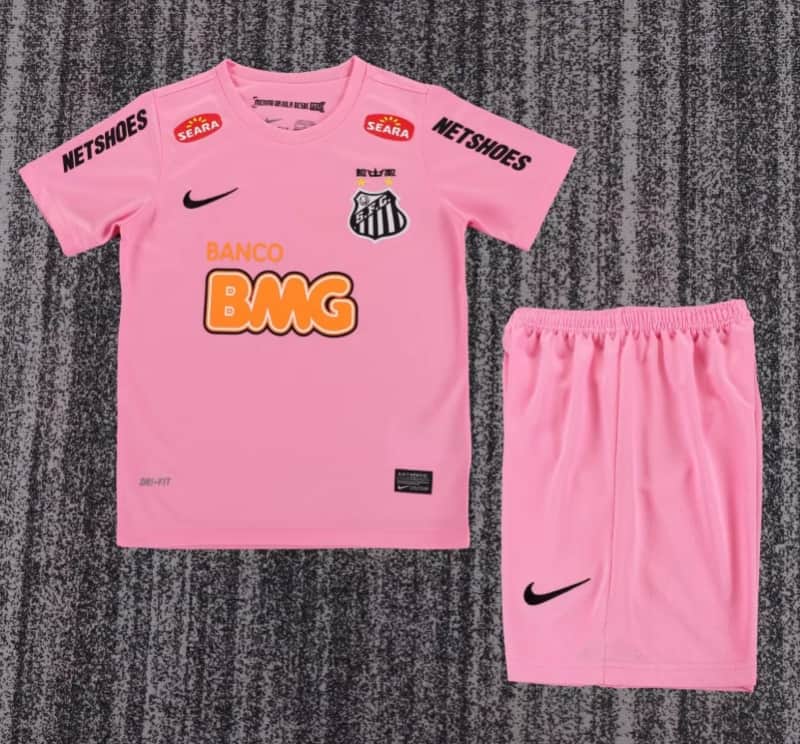 Santos 2012/13 Kids Pink Soccer Jersey And Shorts Santos 2012/13 Kids Pink Soccer Jersey And Shorts