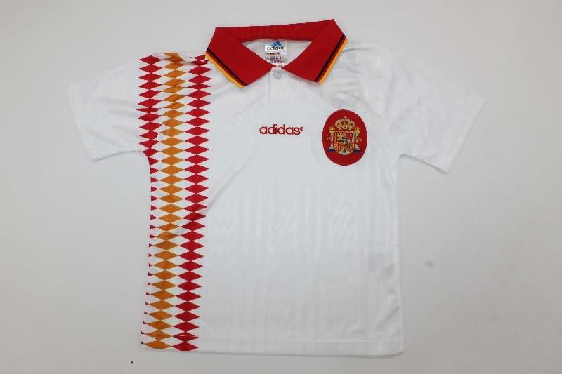 Spain 1994 Kids Away Soccer Jersey And Shorts