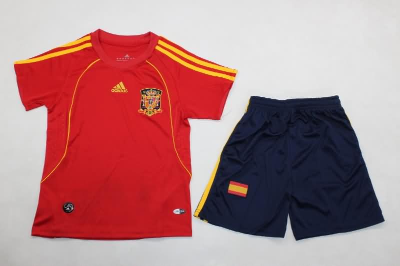 Spain 2008 Kids Home Soccer Jersey And Shorts Spain 2008 Kids Home Soccer Jersey And Shorts