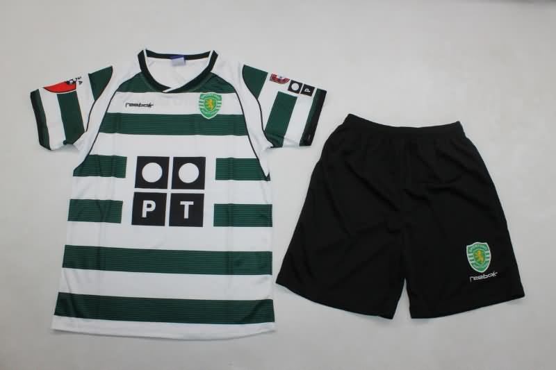 Sporting Lisbon 2002/03 Kids Home Soccer Jersey And Shorts Sporting Lisbon 2002/03 Kids Home Soccer Jersey And Shorts
