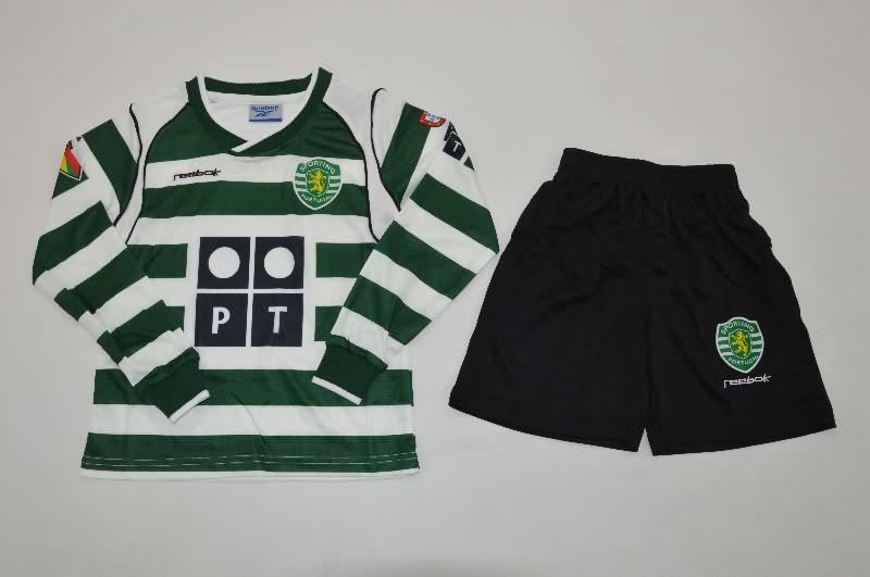 Sporting Lisbon 2002/03 Kids Home Long Sleeve Soccer Jersey And Shorts Sporting Lisbon 2002/03 Kids Home Long Sleeve Soccer Jersey And Shorts